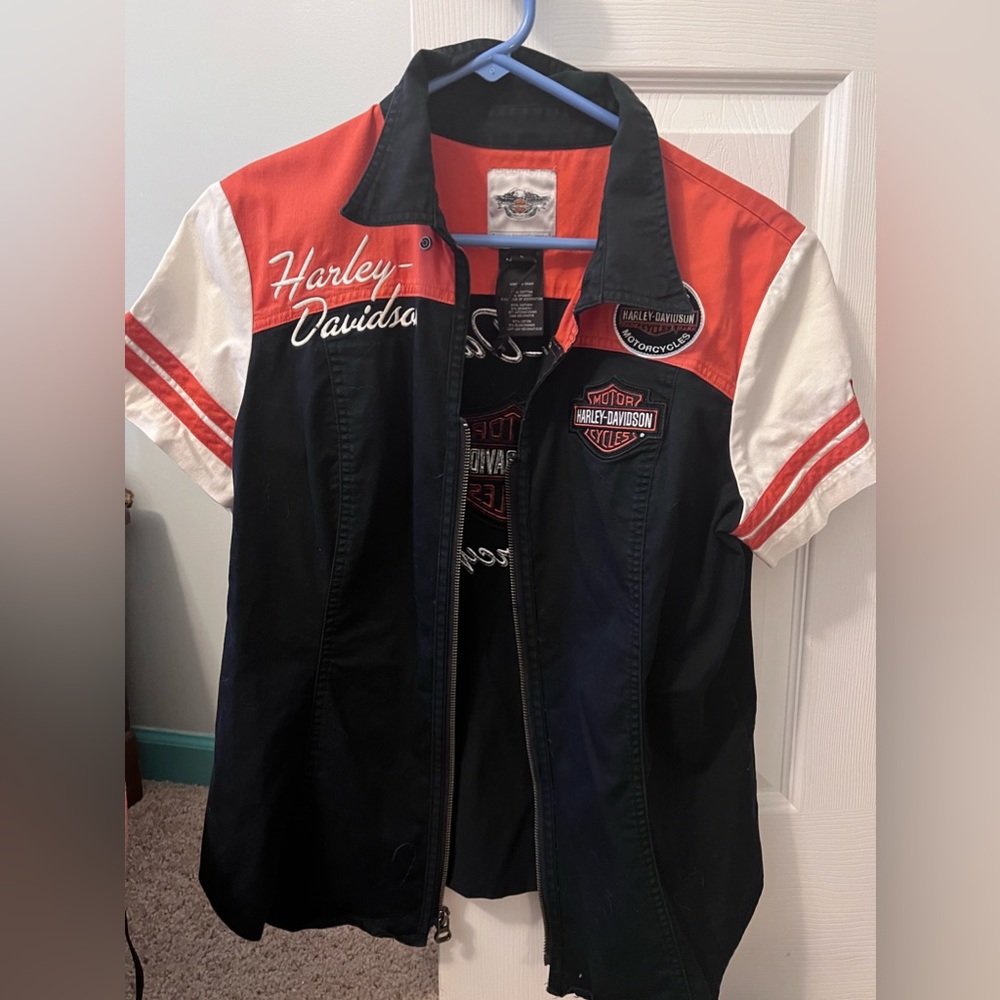 Women’s Harley-Davidson Classic Colorblock Zippered Shirt